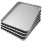Bandeja lisa de aluminio 60x40x2,5 cm para hornos industriales de pastelería Worldmai