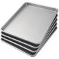 Bandeja lisa de aluminio 60x40x2,5 cm para panadería