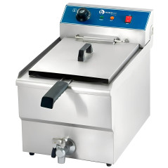 Friteuse électrique professionnelle WORLDMAI 13 litres avec robinet de vidange, Neuf d’Exposition