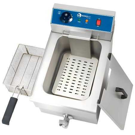 Friteuse électrique professionnelle WORLDMAI 13 litres avec robinet de vidange, Neuf d’Exposition