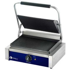 Professional electric grill WORLDMAI with grooved plates 44 x 41 cm, New Exhibition Model