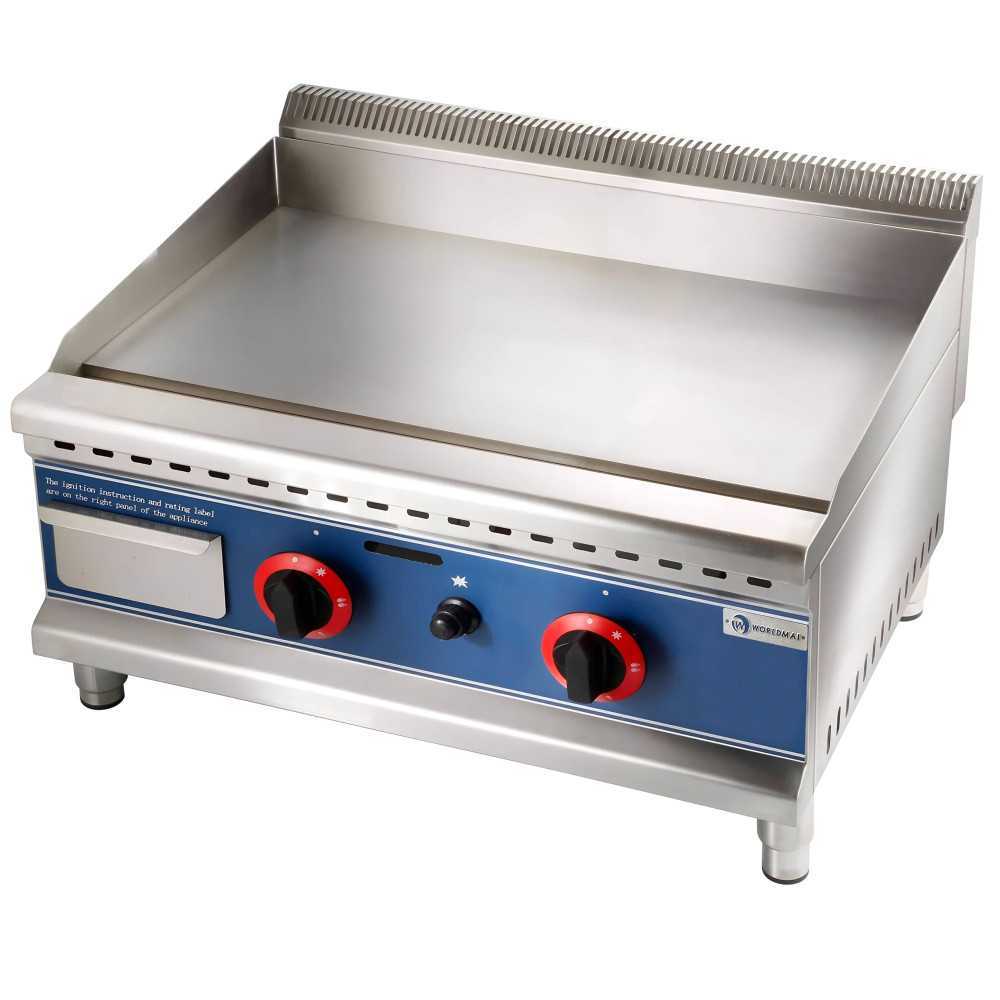 Worldmai 600x400 mm Industrial Hard Chrome Gas Griddle, New Exhibition Model