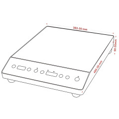 Placa de inducción profesional sobremesa ISM-35 E de 3500 W