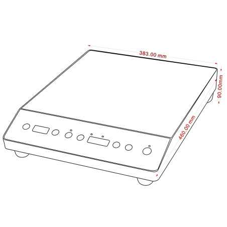 Placa d’inducció professional de sobretaula ISM-35 E de 3500 W