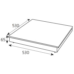 Placa calenta encastrable professional de vidre temperat 500 amb comandament remot
