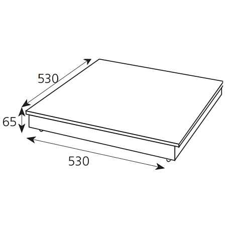 Placa calenta encastrable professional de vidre temperat 500 amb comandament remot