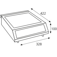 Table de cuisson à induction industrielle 2500W