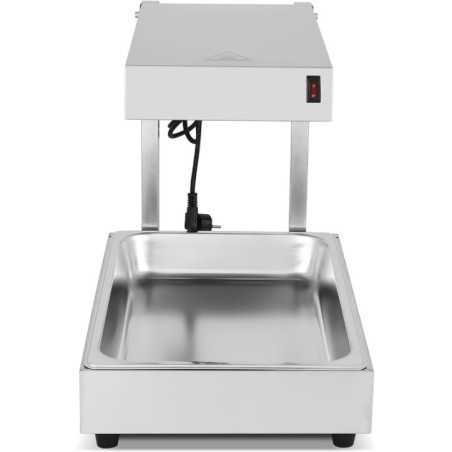 Calentador eléctrico de patatas fritas 600 W INOX profesional. Mantenedor de fritos Industrial. De exposición