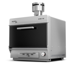 Professional charcoal oven ex-display with storage and wheels 140 covers