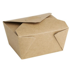 Contenants alimentaires à emporter 600 ml carton compostable kraft (400 pcs.)