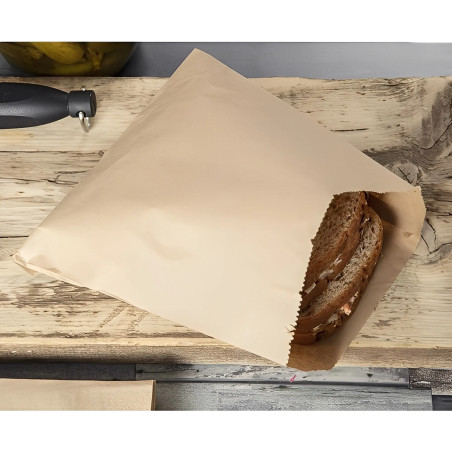 Bossa compostable de paper kraft per a entrepans (1.000 uds.)