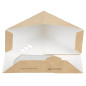 Compostable kraft sandwich box with window (500 pcs.)