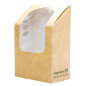 Compostable kraft tortilla box with PLA window (500 pcs.)