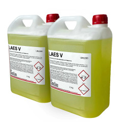 Pack of 2 LAES-V 6-liter detergent jugs for automatic dishwashers (medium and soft water)