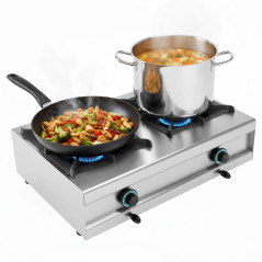 Professional two-burner hob