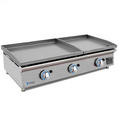 Plancha Lux Worldmai à gaz 60+40 cm en acier laminé