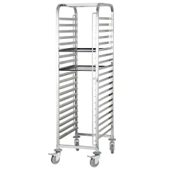 Commercial Stainless Steel Bakery Tray Trolley 20 Trays 60x40 Worldmai