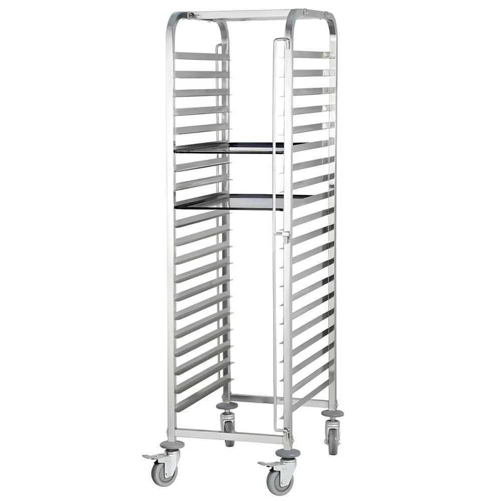 Carro pastisser inox 60x40 cm per a 18 safates