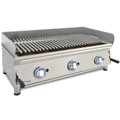 Barbecue Lux Worldmai à gaz 100 cm avec grille inox et pare-éclaboussures