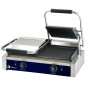 Grill eléctrico doble WORLDMAI profesional con placas acanaladas 58 x 41 cm