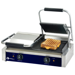 Grill eléctrico doble WORLDMAI con placas acanaladas 58 x 41 cm