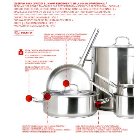 Poêles à paella inox avec couvercle