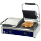 Grill eléctrico doble mixto WORLDMAI profesional con placas lisas y acanaladas 58 x 41 cm