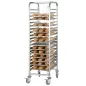 Carro porta safates de fleca professional de 20 bandejas 60x40 d'acer inoxidable Worldmai