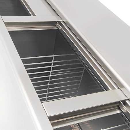 Professional 420 L Refrigerated Bottle Cooler with 3 Doors, 1.5 m