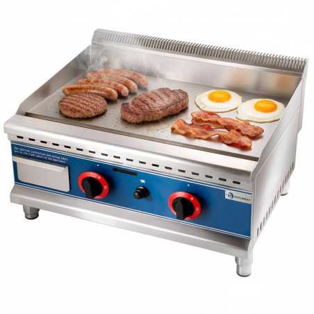 MBH - Bandeja recogegrasas extraíble de acero inoxidable para higiene en planchas profesionales.