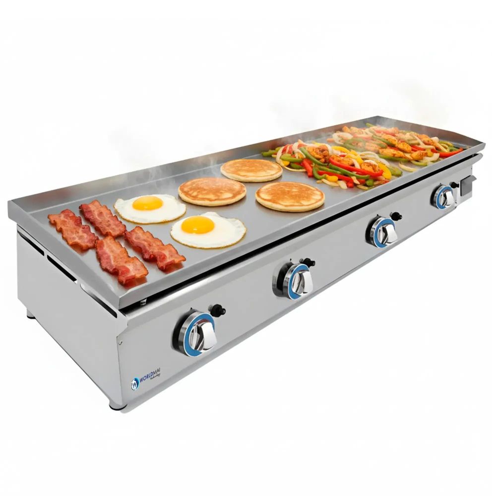 Industrial Laminated Steel Gas Griddle 120 cm Lux - MBH