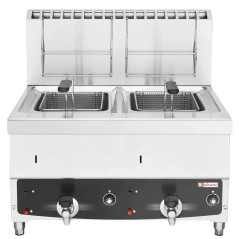 Friteuse à gaz professionnelle de comptoir 10 + 10 litres  Elframo