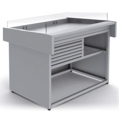 Table de présentation réfrigérée professionnelle pour poissons et fruits de mer, Outlet