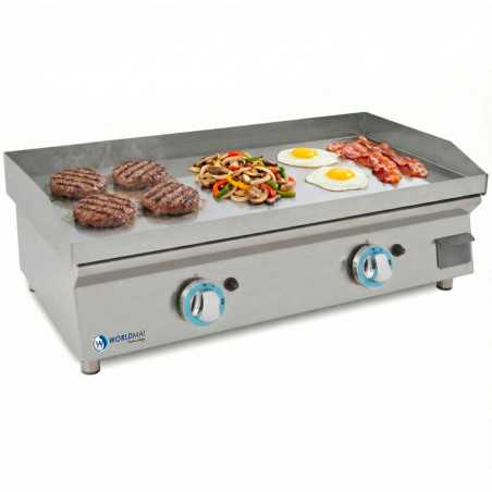 MBH - Contrôle précis de la température avec vanne thermostatique sur plancha à gaz professionnelle.