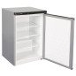 Small vertical stainless steel freezer with 3 shelves CSB130
