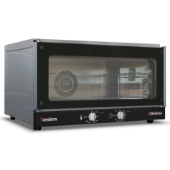 Tandem professional electric ovens with 3 stainless steel trays