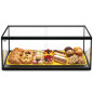 Glass non refrigerated single layer 55 cm display case for cakes and pastries