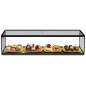 Glass non refrigerated single layer 92 cm display case for cakes and pastries