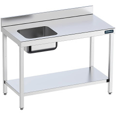 Wall-mounted tables with sink and shelf 700