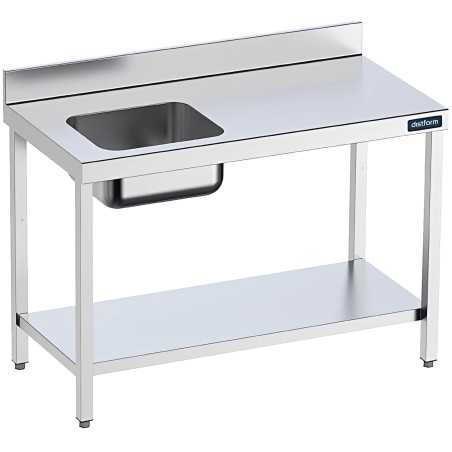 Wall-mounted tables with sink and shelf 700