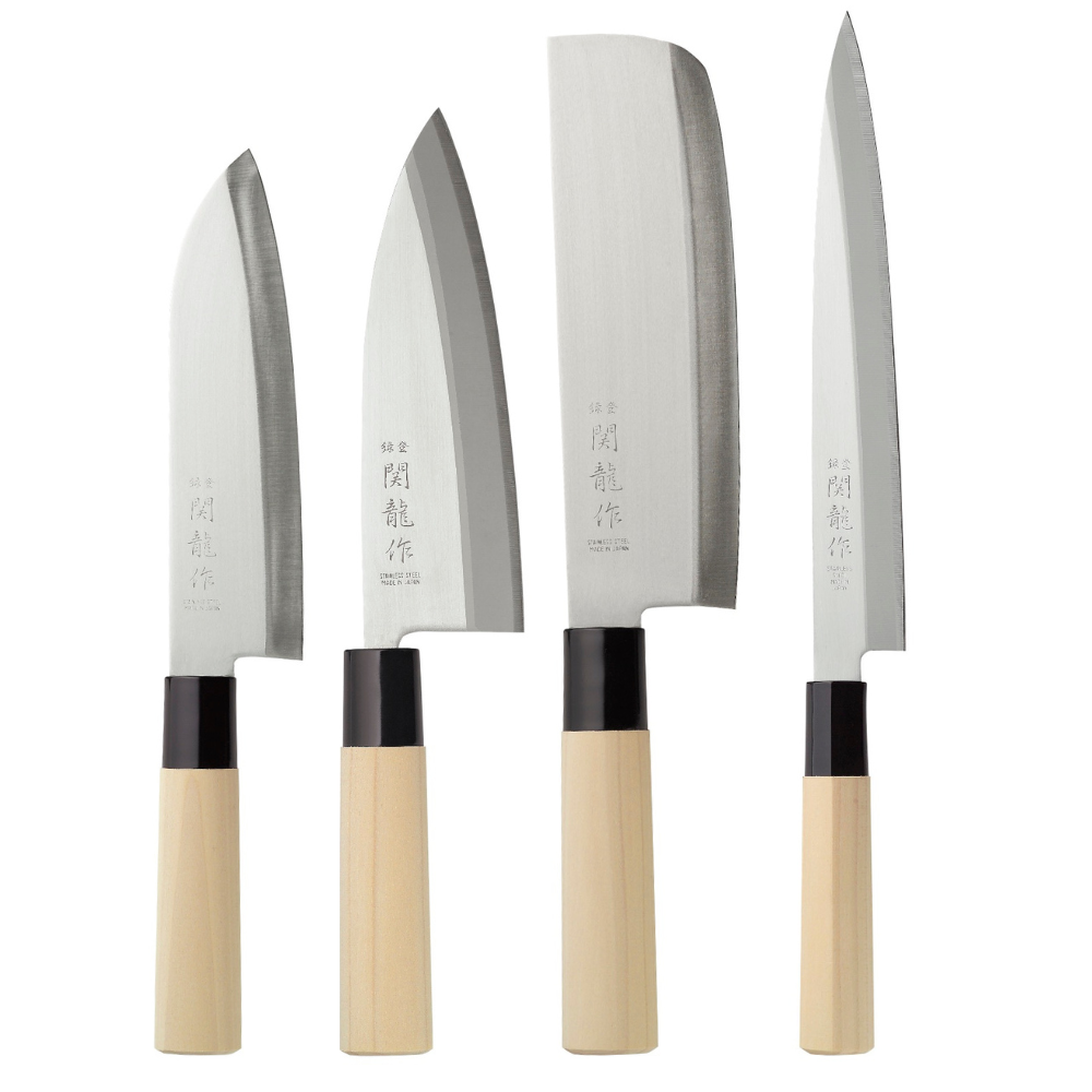 Set de 4 cuchillos japoneses profesionales tradicionales MADE IN JAPAN