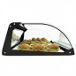 Curved glass non refrigerated display cases for cakes and pastries