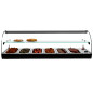 Hot tapas display cabinet with 6 GN 1/3 pans with shelf