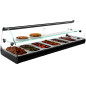 Vitrina calienta tapas de 6 bandejas GN 1/3 con estante