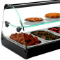 Hot tapas display cabinet with 6 GN 1/3 pans with shelf