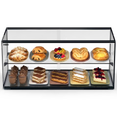 MBH - 92 cm ambient display case with two levels of tempered glass for professional catering and bakeries.