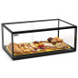 Glass non refrigerated single layer 55 cm display case for cakes and pastries