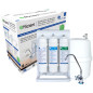 Professional reverse osmosis system with pressure pump and faucet