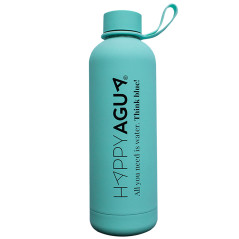 Ampolla d'aigua tèrmica d'acer inoxidable doble paret Happy-Agua Verd lliure de BPA