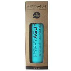 Botella de agua térmica de acero inoxidable doble camara Happy-Agua Verde libre de BPA